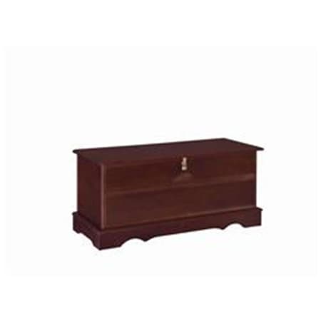 Benjara 18.5 x 40 x 16 in. Traditional Chic Lift Top Wooden Chest with Locking Lid, Dark Brown BM215984